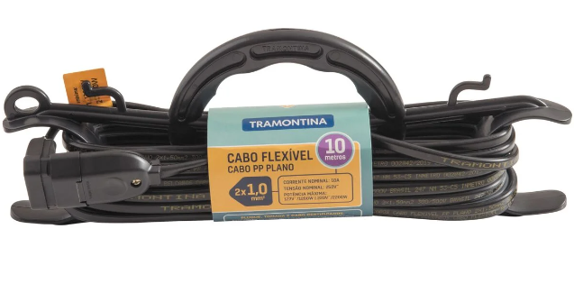 Prolongador De 10 Metros Con 1 Toma Con Enrollador - Tramontina