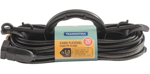 Prolongador De 20 Metros Con 1 Toma Con Enrollador - Tramontina