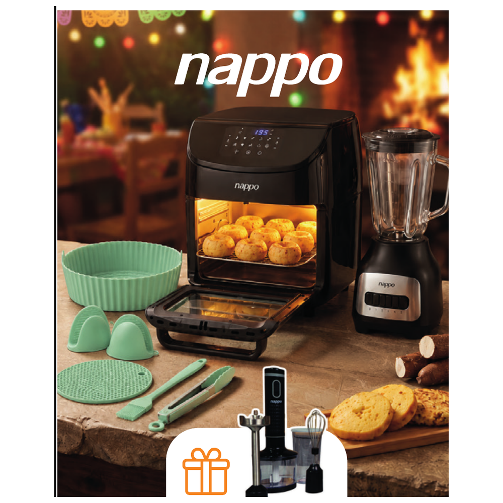 Combo Freidora Digital 13 L + Licuadora 4 Velocidades + Set de Utensilios + Mixer - NEF-226 Nappo