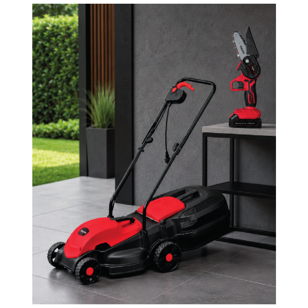 Combo Cortadora de Césped Eléctrica + Motosierra de Mano 4" - NHJ-227 Nappo