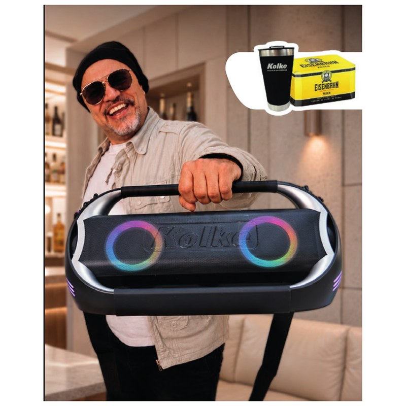 Combo Parlante Inalámbrico Pro Xtreme + Vaso Térmico y Pack Cervecero - KPM-677 Kolke