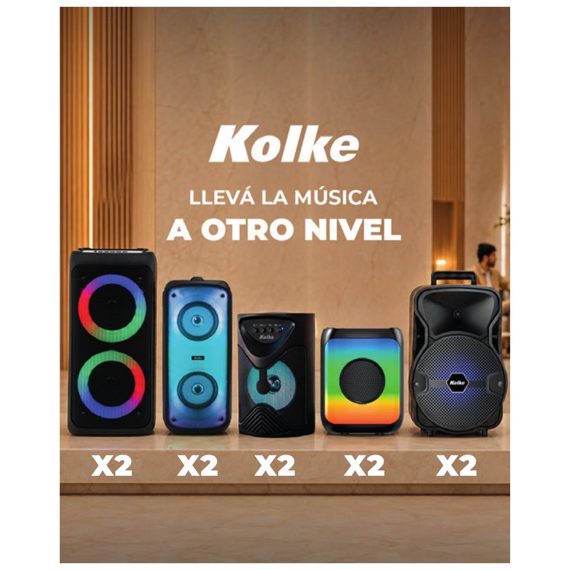 Combo Duo 5 Parlantes Inalámbricos Glow, Glow 2, KBoom, BowBox y Blues - Kolke