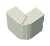 Accesorio de Canaleta 100x50 mm Curva Externa - Hellermann Tyton