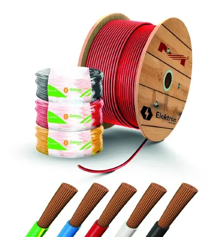 [EC12189] Cable Multifilar 1x4mm2 PVC 70º 450/750V Negro Rollo 100M -Elektron