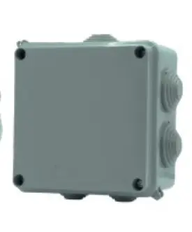 [ED12518] Caja de Paso Plástica 100x100x70mm Antillama Gris - Elektron