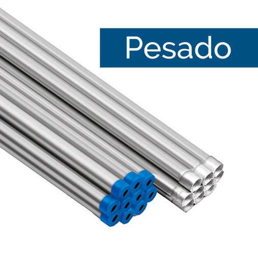 [ED12608] Electroducto Zincado 1/2"x3 Mts Pesado - Elecon 
