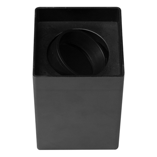 [EI12645] Aplique Adosar Clean PC Cuadrado MR16 GU10 - Negro 55451001 - Blumenau