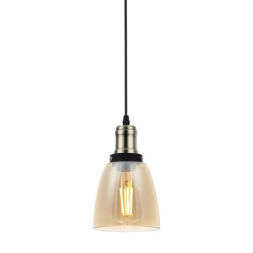 [EI12769] Colgante Soho Ámbar Cúpula 140mm 1xe27 89021102 - Blumenau