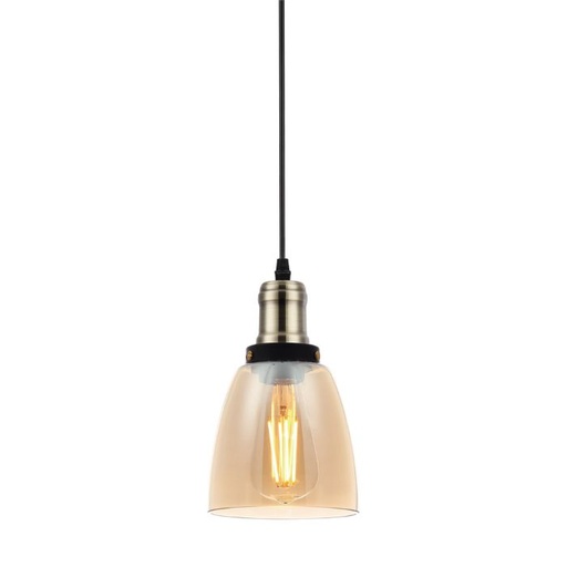 [EI12769] Colgante Soho Ámbar Cúpula 140mm 1xe27 89021102 - Blumenau