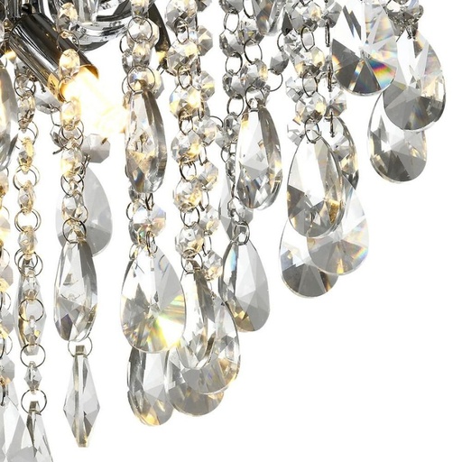 [EI12782] Plafón Cristal Amarilis 3xg9 - Cromado 86111100 - Blumenau