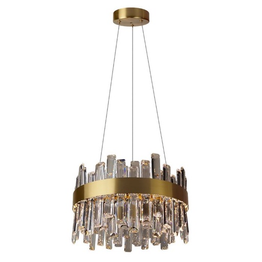 [EI12803] Colgante Lustre Cristal Piedra LED 400 mm 32W - Bivolt 3.000K 86803030 - Blumenau