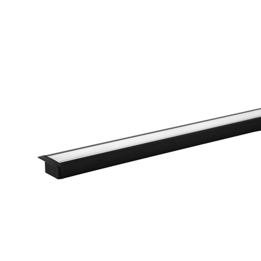 [EI12951] Perfil Decor Simple Embutir Alum 2M 25x14,5 mm Negro 412520Ex-01 - Blumenau