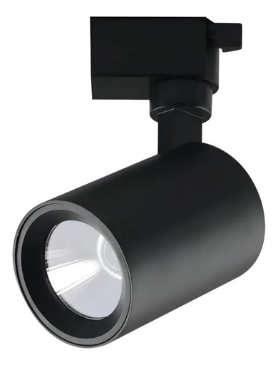 [EI12979] Cabezal Dirigible Negro Para Riel LED 18W/Bivolt 3000K 33183001 - Blumenau
