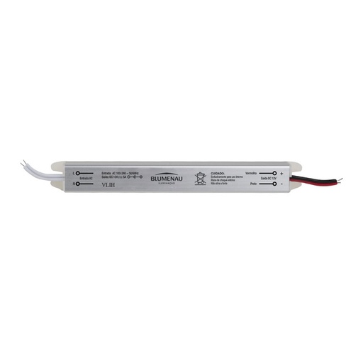 [EI13007] Fuente Slim 24W 12V/2A Bivolt Para Cinta LED 40300200 - Blumenau