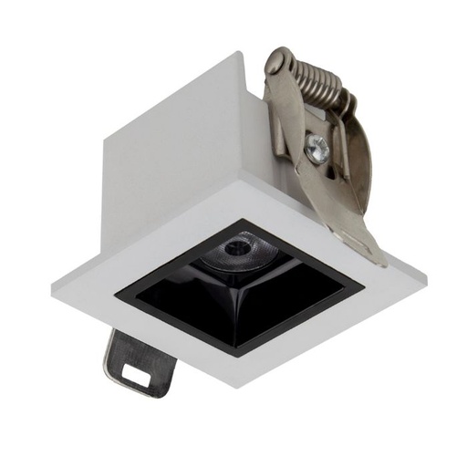 [EI13019] Spot Iris LED Embutir Bivolt 2W 3000K - Blanco/Negro 59023104 - Blumenau