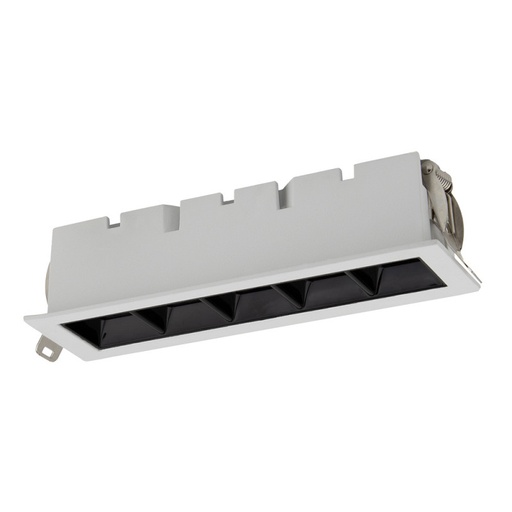 [EI13021] Spot Iris LED Embutir Bivolt 5 Lentes 10W 3000K Blanco/Negro 59103104 - Blumenau