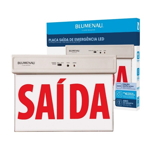 [EI13030] Señalética Salida de Emergencia 1W Bivolt - Blumenau