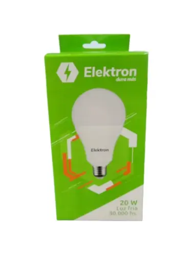 [EI13195] LED Bulbo 20W 6400K 265V - Elektron