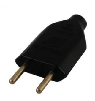 [EI13520] Ficha Macho Negro Blíster - Elektron