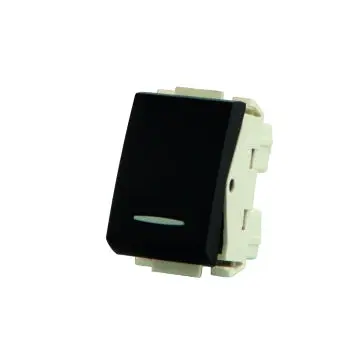 [EI13575] Interruptor 24mm Combinación 2 Vías Negro - C19906-1 Elektron
