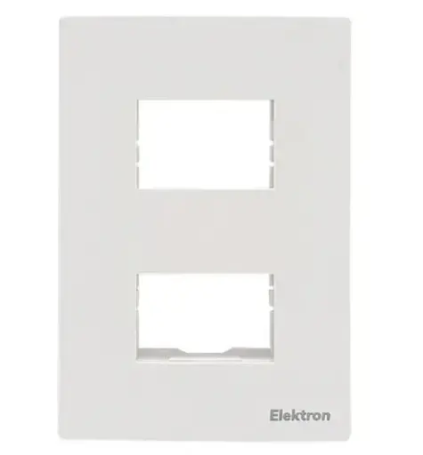 [EI13592] Placa 2 Mod. Sep 24mm Blanco C19932 Paris Light - Elektron