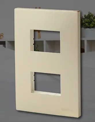 [EI13593] Placa 2 Mod. Separada 24mm Champagne Paris Light - C19932-1 Elektron