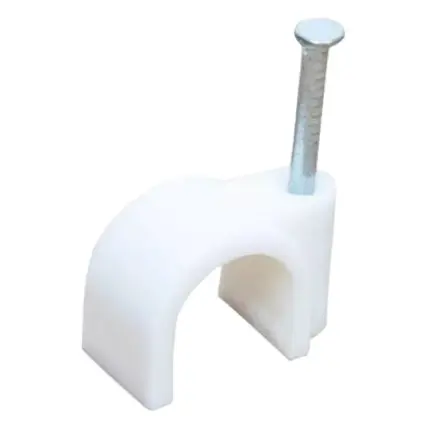 [FF18879] Grampa Circular para cable mediana (10mm) Blanca GCU-10B - Volteck