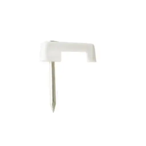 [FF18880] Grampa Cuadrada para cable mediana (10mm) Blanca - Kalop