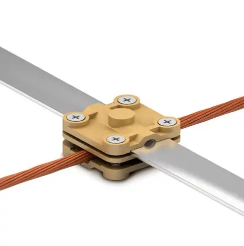 [EP18908] Manguito cuadrado latón cable ø7‐13 mm + pletina - AT-020F