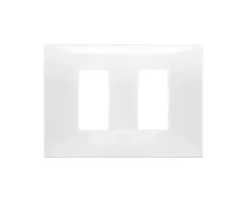 [EI18942] Placa 2 Mod Laterales Neve Blanco - 09679.01 VIMAR
