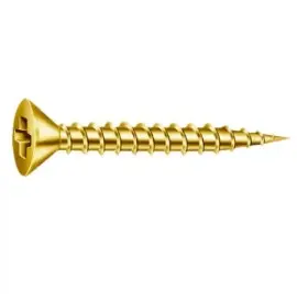 [FF19065] Tirafondo Cabeza plana amarillo 6x50 mm