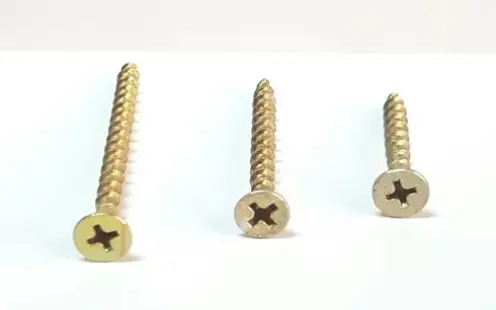 [FF19097] Tornillo cabeza plana p/ madera amarillo 3.5x12 mm