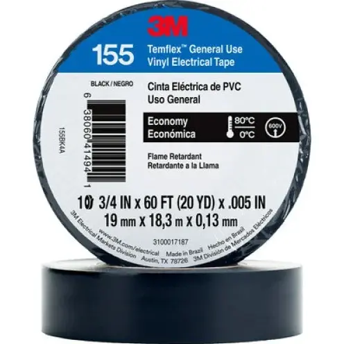 [EM19169] Cinta Aislante Negra de 18 m Templex - 3M