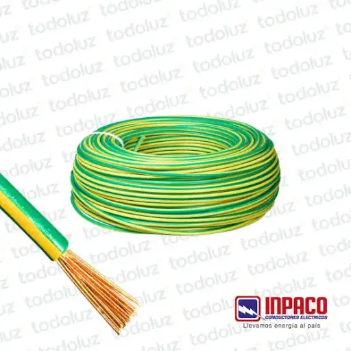 [EC19238] Cable Multifilar 1x1mm2 PVC 70º 450/750V Verde x mts - Inpaco