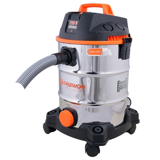 [HE20216] Aspiradora Daewoo Inox 1200W 30L Ag-Po-Sop