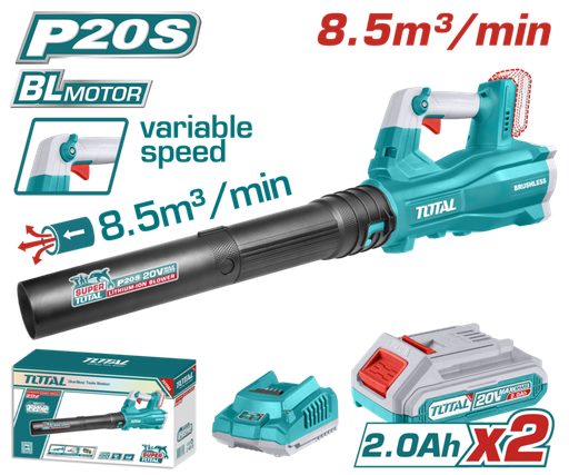 [FH20856] SOPLADOR A BATERIA 20V 8.5M3/MIN (VEL. VARIABLE) - 2BAT/CAR - TABLI204282 - TOTAL