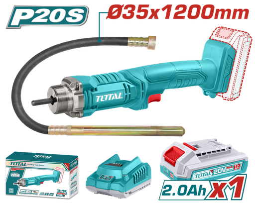 [FH20858] VIBRADOR DE CONCRETO A BATERIA 20V - BAT/CAR - TCVLI2023011 - TOTAL