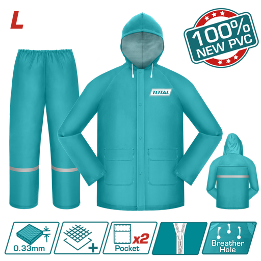 [FE20913] CHALECO Y PANTALON PARA LLUVIA TALLE L - TOTAL