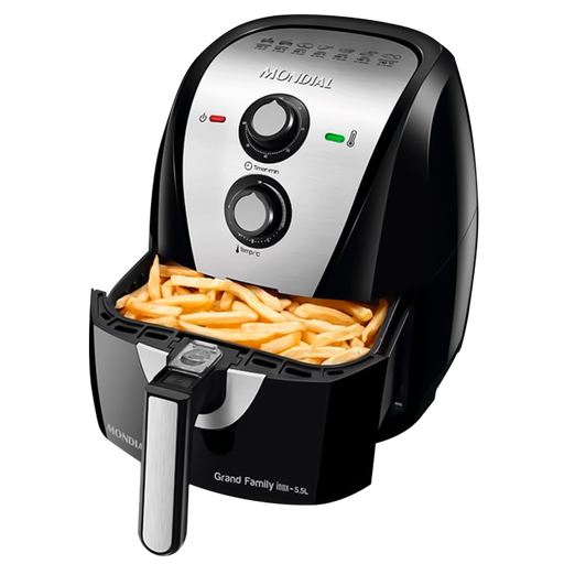 [HC21737] AIR FRYER  GRAND FAMILY  INOX  5,5L AF55i  MONDIAL