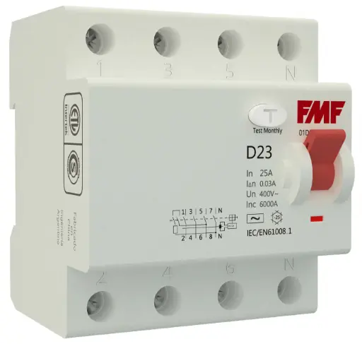 [EA22474] Disyuntor Diferencial 4P 30A - 30mA AC - FMF