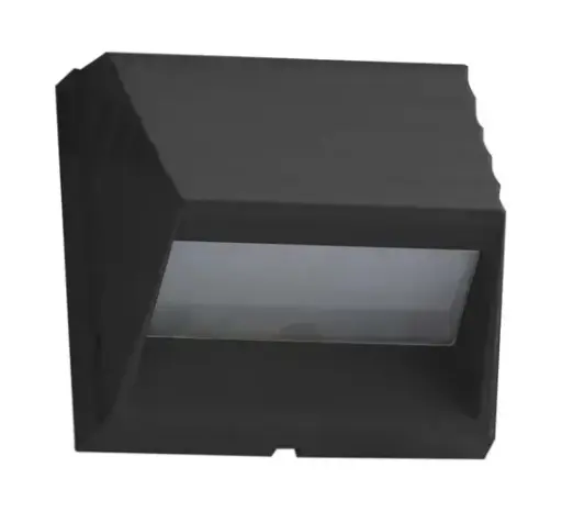 [EI22807] Aplique Led Exterior Adosar 12x1w 3000k con Visera Negro - Argo 