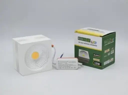 [EI22820] Spot Led Adosar Cuadrado 12W 3000K Blanco - Ecoville