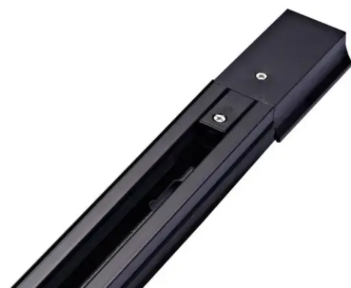 [EI22821] Riel Electrico De Aluminio 2 Circuitos 1 Metro Negro - Argo 