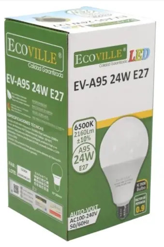[EI34722] Lampara Led 24W A95 3000K 0.9FP E27 - Ecoville