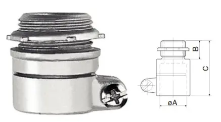 [ED36521] Conector Box Recto 2 Pulgadas Con Rosca Flexor - Tramontina 