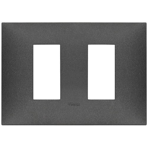 [EI36592] Placa 2M laterales tecno negro matt - 09679.14 VIMAR