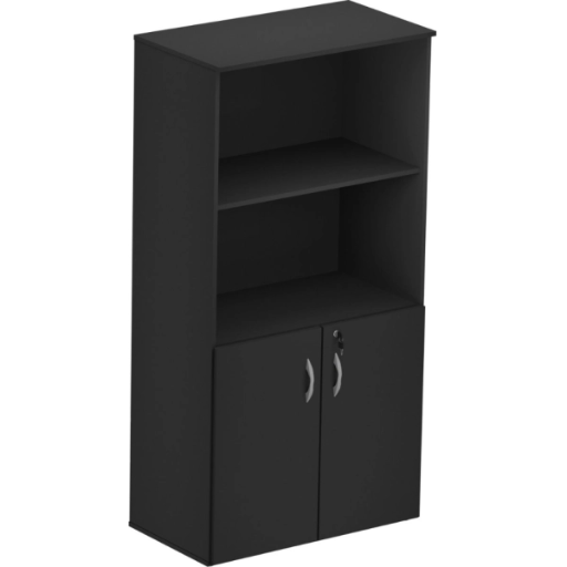 [OM37022]  Armario Semi Abierto Armado 2Pts 15mm Negro