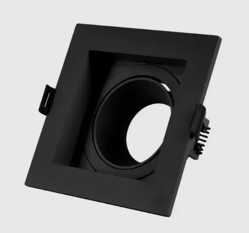 [EI37048] Spot Dicro Embutir Movil Antideslizante 1L Cuadrado GU10 Negro Ember – Zaga