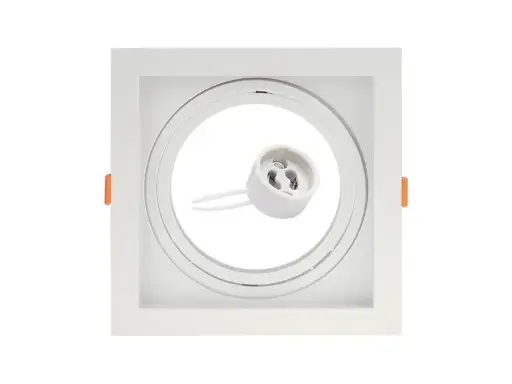 [EI37084] Spot para Embutir Cuadrado 20W para AR111 GU10 170x170mm Blanco - Taschibra