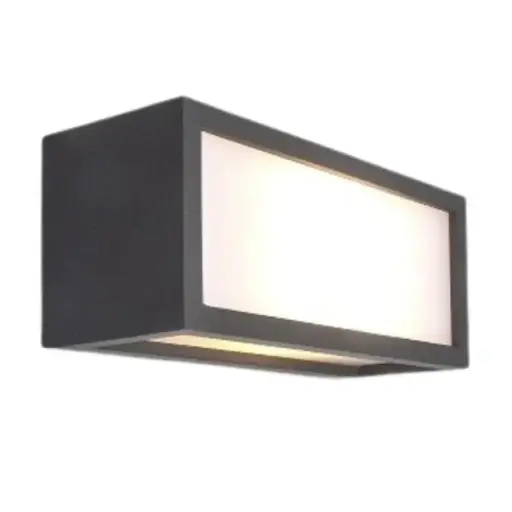 [EI37107] Aplique Bidireccional Rectangular 1xE27 Negro - VCP